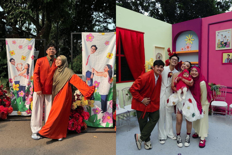 Ide Gaya Kondangan dari Tamu Pernikahan Aulion dan Pila, Warna-warni!
