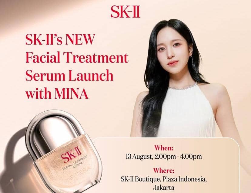 Jadwal Mina TWICE ke Jakarta untuk Peluncuran Produk SK-II
