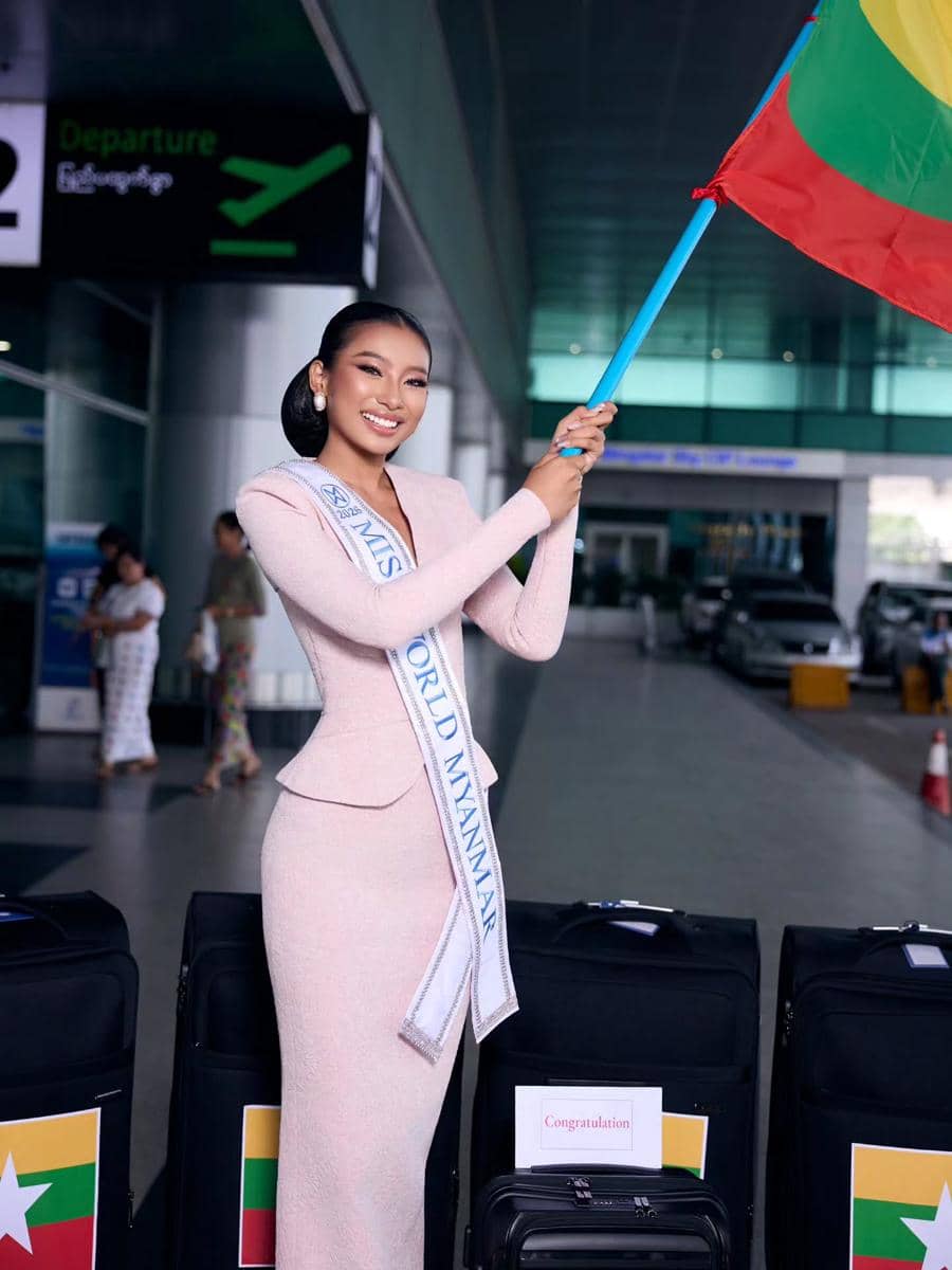 potret wakil Myanmar menuju karantina Miss World 2026 di Vietnam