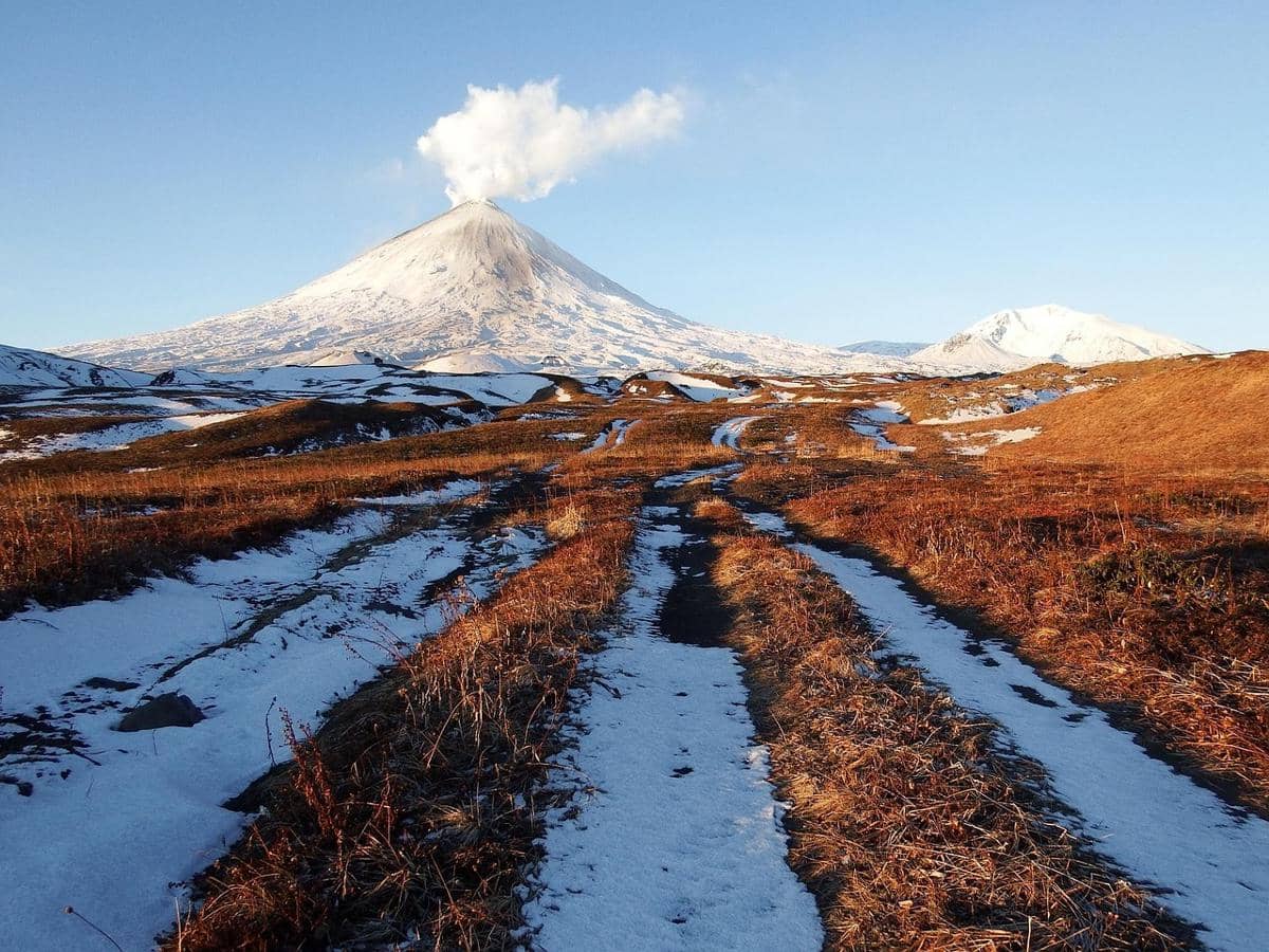 Potret Gunung Klyuchevskaya Sopka
