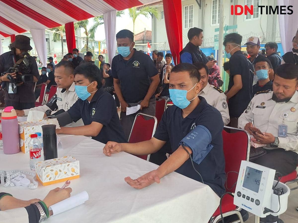 Kegiatan bakti sosial Pemasyarakatan dalam rangka HUT ke-81 RI yang diselenggarakan Kementerian Imipas di RSUP Pemasyarakatan, Jakarta Timur