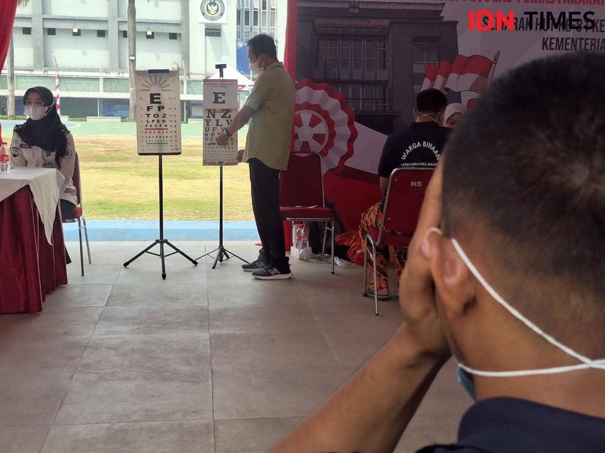 Kegiatan bakti sosial Pemasyarakatan dalam rangka HUT ke-81 RI yang diselenggarakan Kementerian Imipas di RSUP Pemasyarakatan, Jakarta Timur
