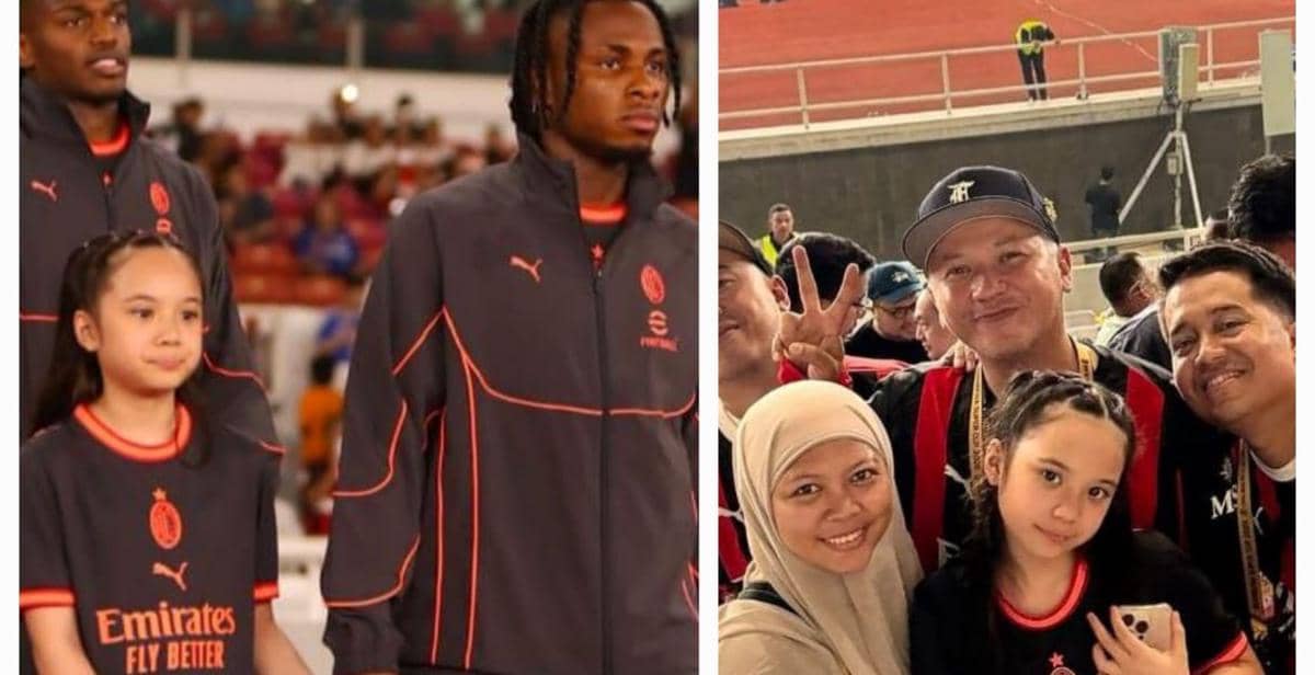 8 Potret Gempi Nonton AC Milan Vs Chelsea, Jadi Player Mascot
