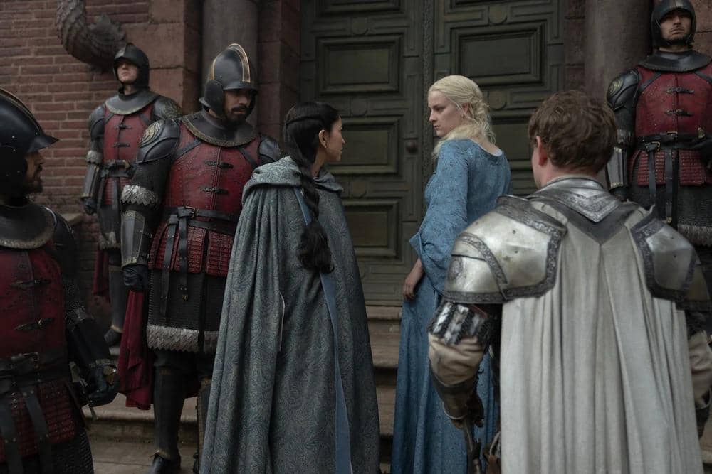 Cuplikan adegan promosi serial House of the Dragon musim ketiga, produksi HBO, dalam still cut resmi.