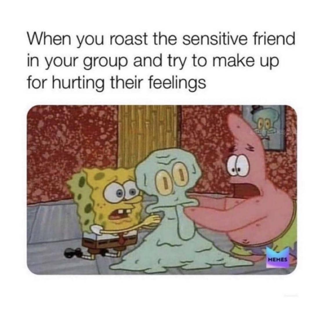 meme SpongeBob tentang kelemahan