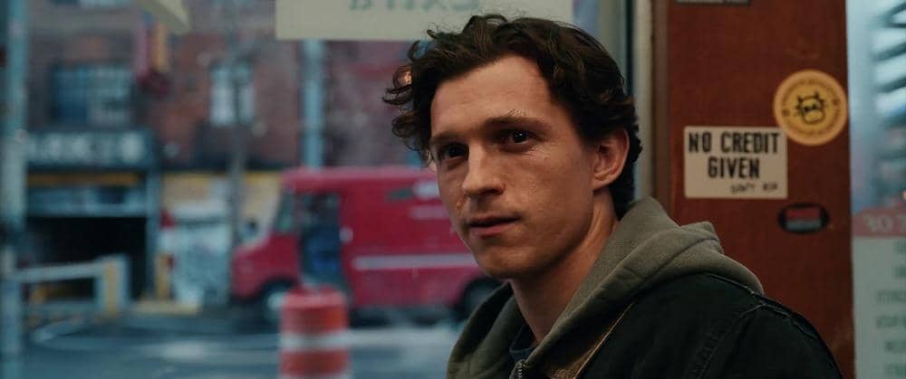 Potret Tom Holland dalam film Spider-Man: Brand New Day, dengan keterangan dokumentasi dari Marvel Studios.