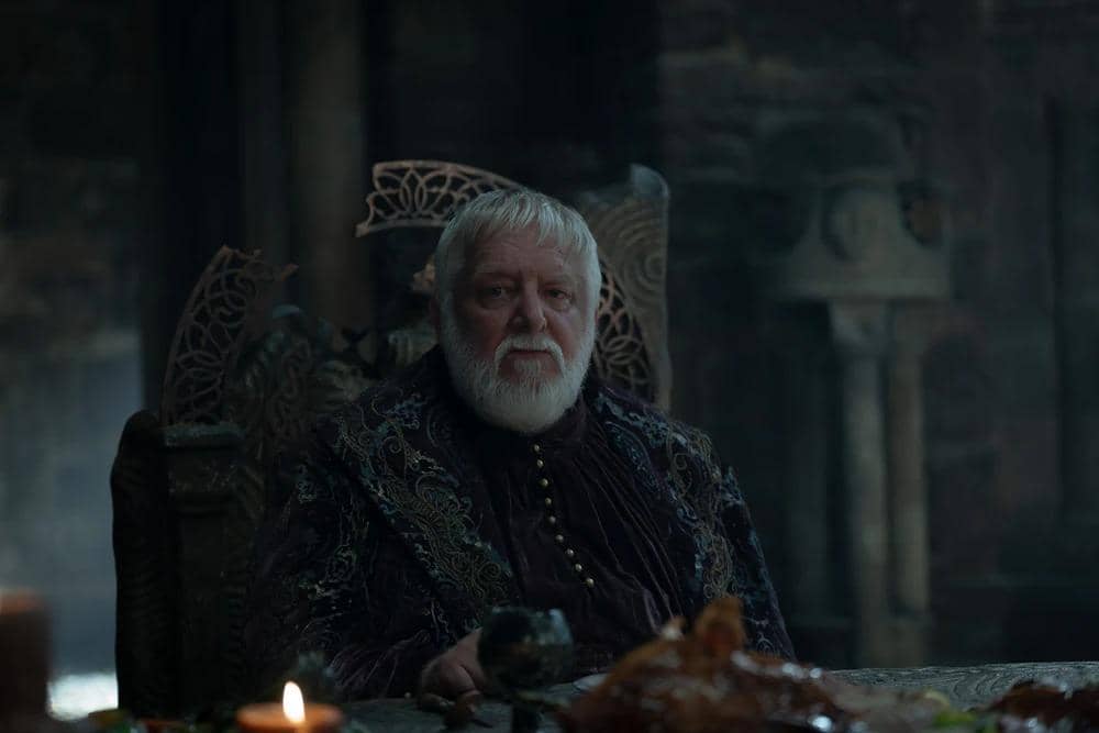 Still cut serial House of the Dragon musim ketiga dari HBO yang menampilkan salah satu adegan produksi tersebut.