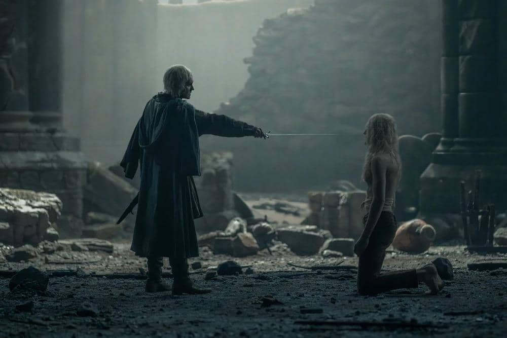 Cuplikan gambar dari House of the Dragon musim ketiga, materi visual resmi yang didokumentasikan oleh HBO untuk serial tersebut.