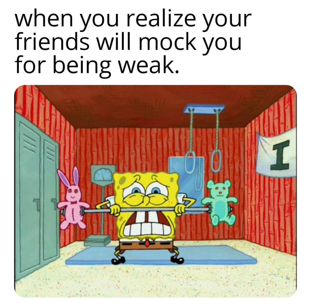 meme SpongeBob tentang kelemahan