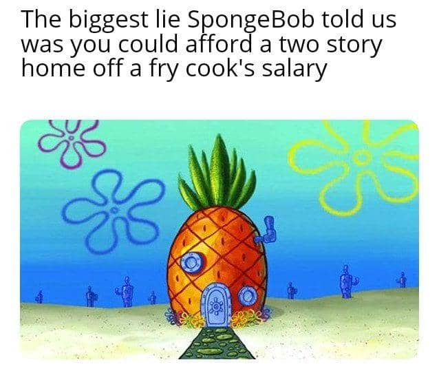meme rumah SpongeBob