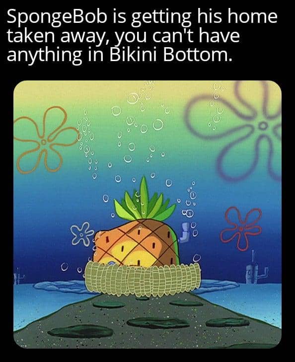 meme rumah SpongeBob