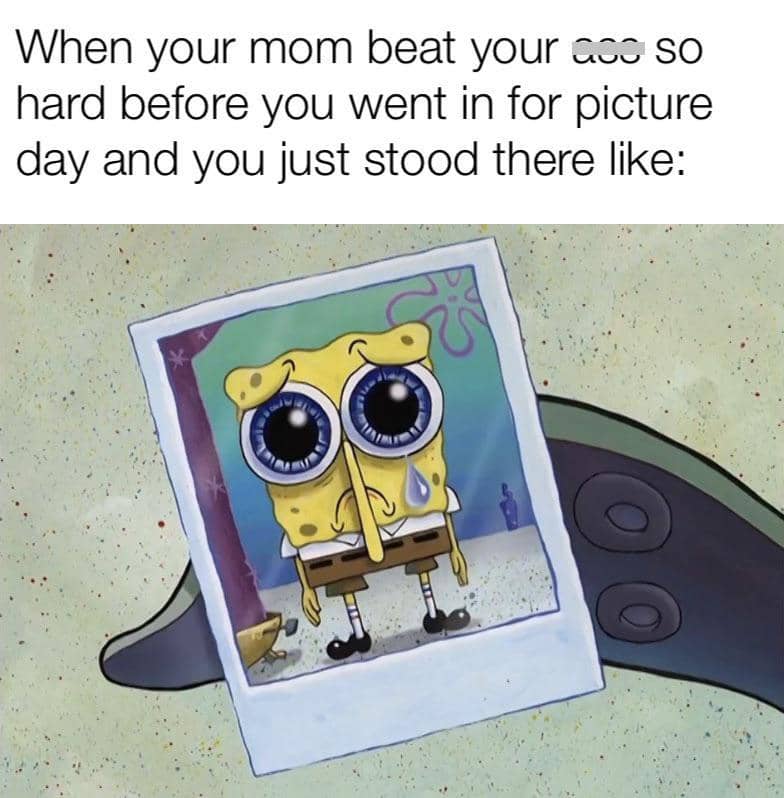 Meme SpongeBob bertema kenangan dengan potongan adegan animasi dan teks yang menyampaikan nostalgia masa lalu.