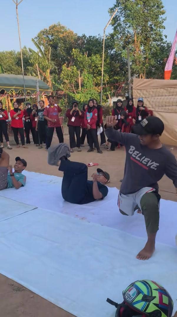 Suasana lomba 17 Agustus yang dibagikan melalui akun TikTok @ganeaghea dalam rangka perayaan kemerdekaan Indonesia.