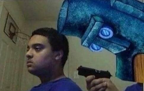 meme rumah Squidward