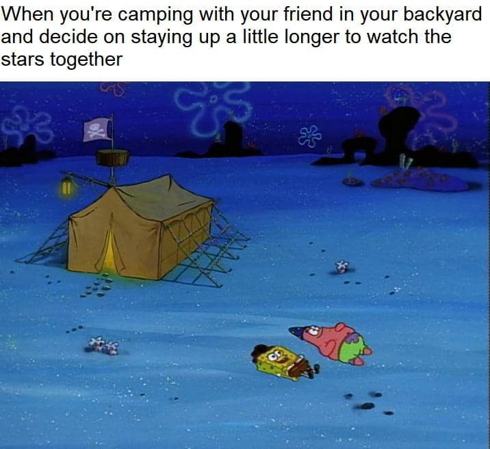 Meme SpongeBob dengan teks tentang kenangan, menggambarkan nostalgia dan perasaan terhadap masa lalu.