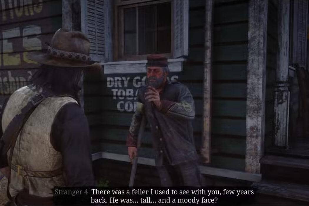 NPC mengingat karakter Arthur Morgan.