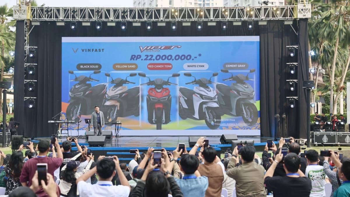 Tampilan kendaraan VinFast Viper dalam materi dokumentasi resmi VinFast terkait informasi harga.