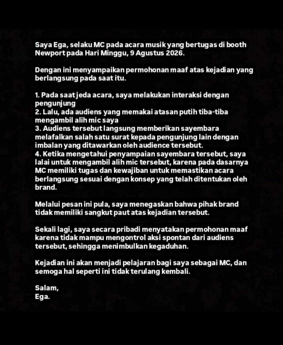 klarifikasi Ega, MC Newport di The Sounds Project