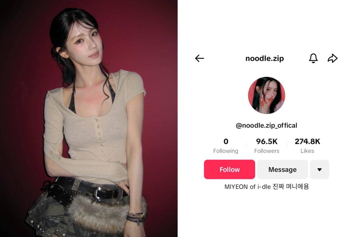 Potret Miyeon i-dle dan akun TikTok pribadinya