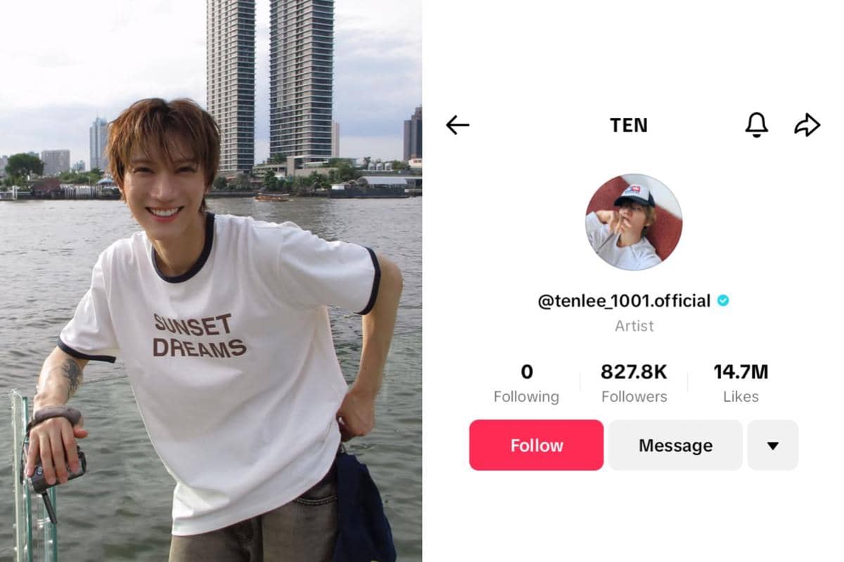 Potret Ten WayV dan akun TikTok pribadinya