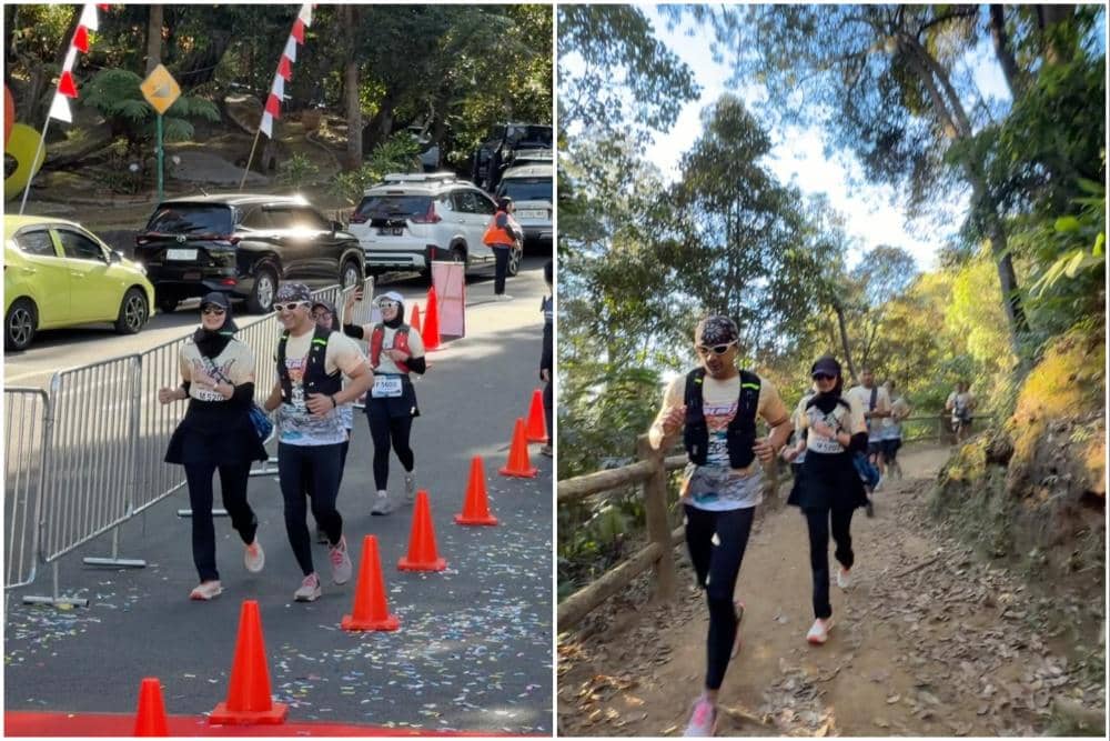 9 Potret Hengky Kurniawan dan Sonya Fatmala Ikut Event Trail Run