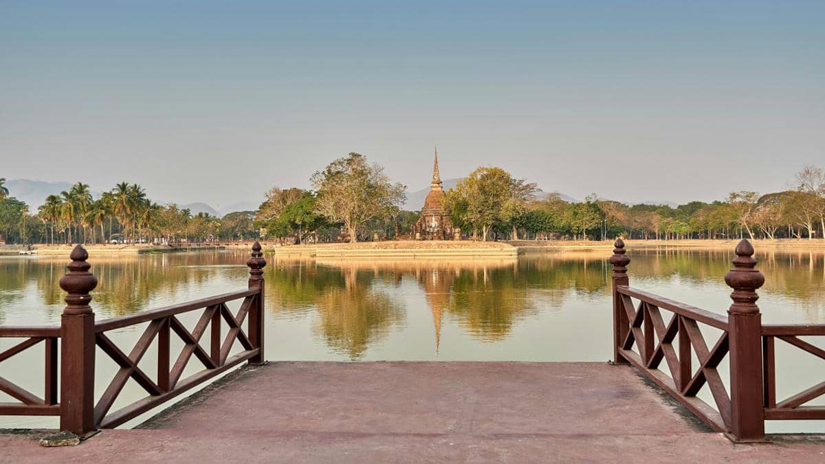 potret salah satu sudut Sukhothai Historical Park