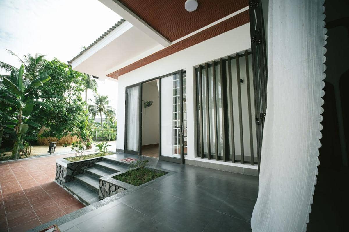 ilustrasi eksterior rumah tropis