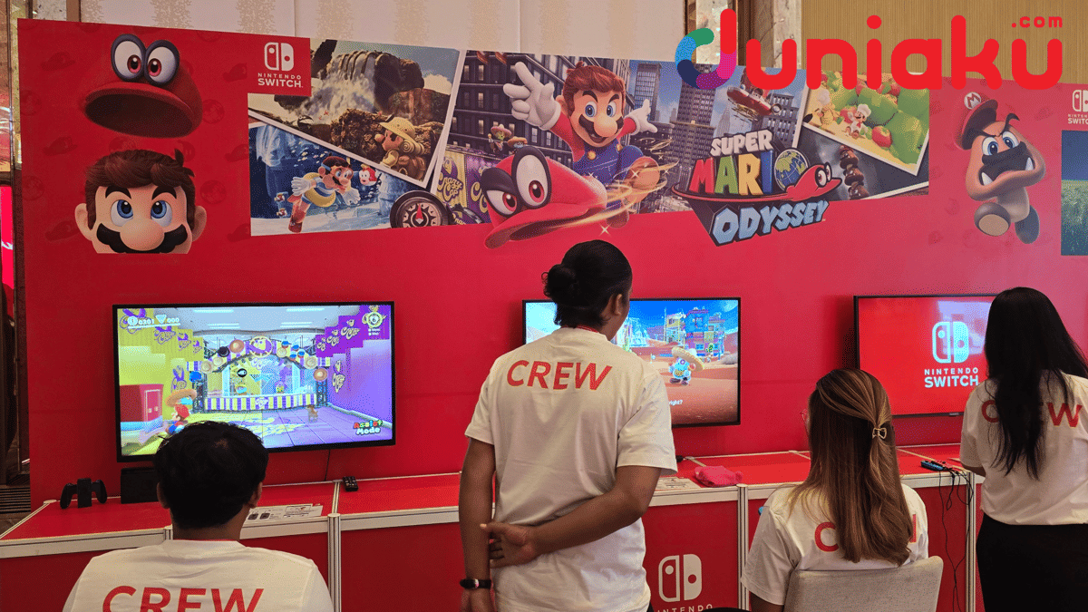Visual permainan Super Mario Odyssey karya fotografer Fahrul Nurullah untuk ilustrasi artikel hiburan digital.