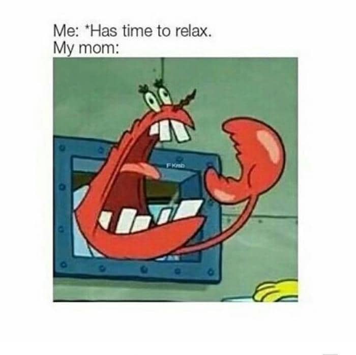 meme SpongeBob tentang bersantai