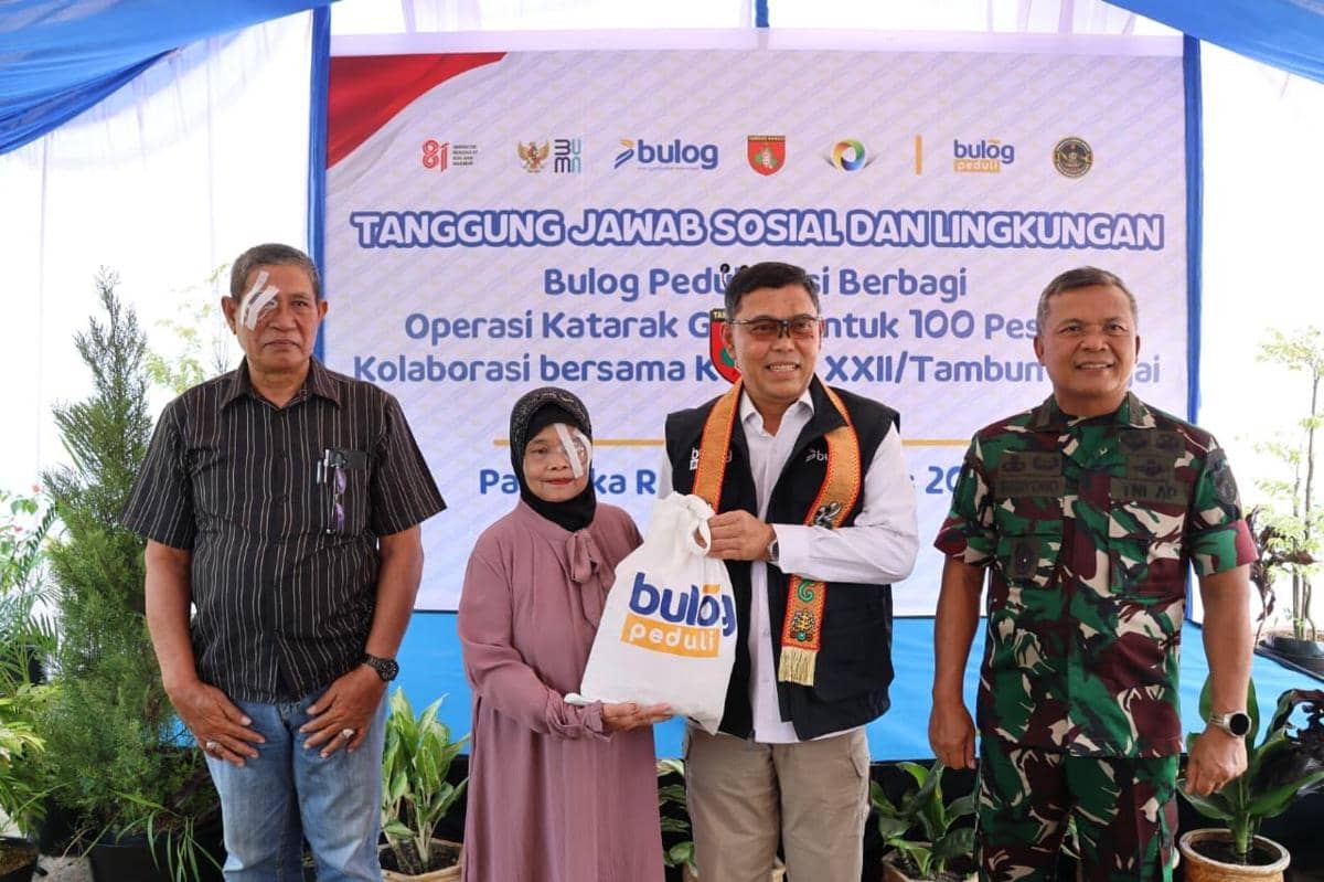BULOG Gandeng Kodam XXII/Tambun Bungai Gelar Operasi Katarak Gratis