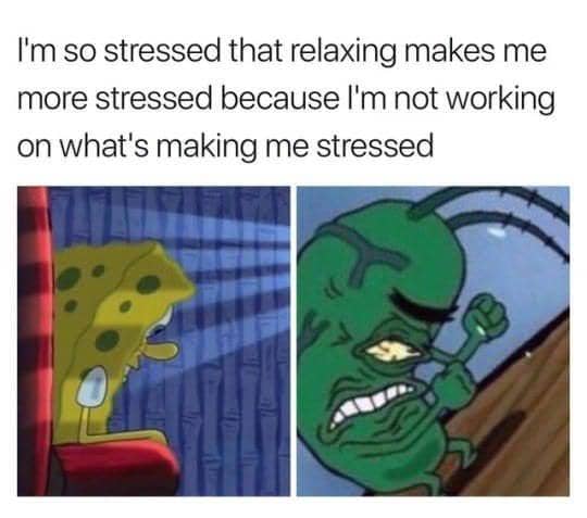 meme SpongeBob tentang bersantai