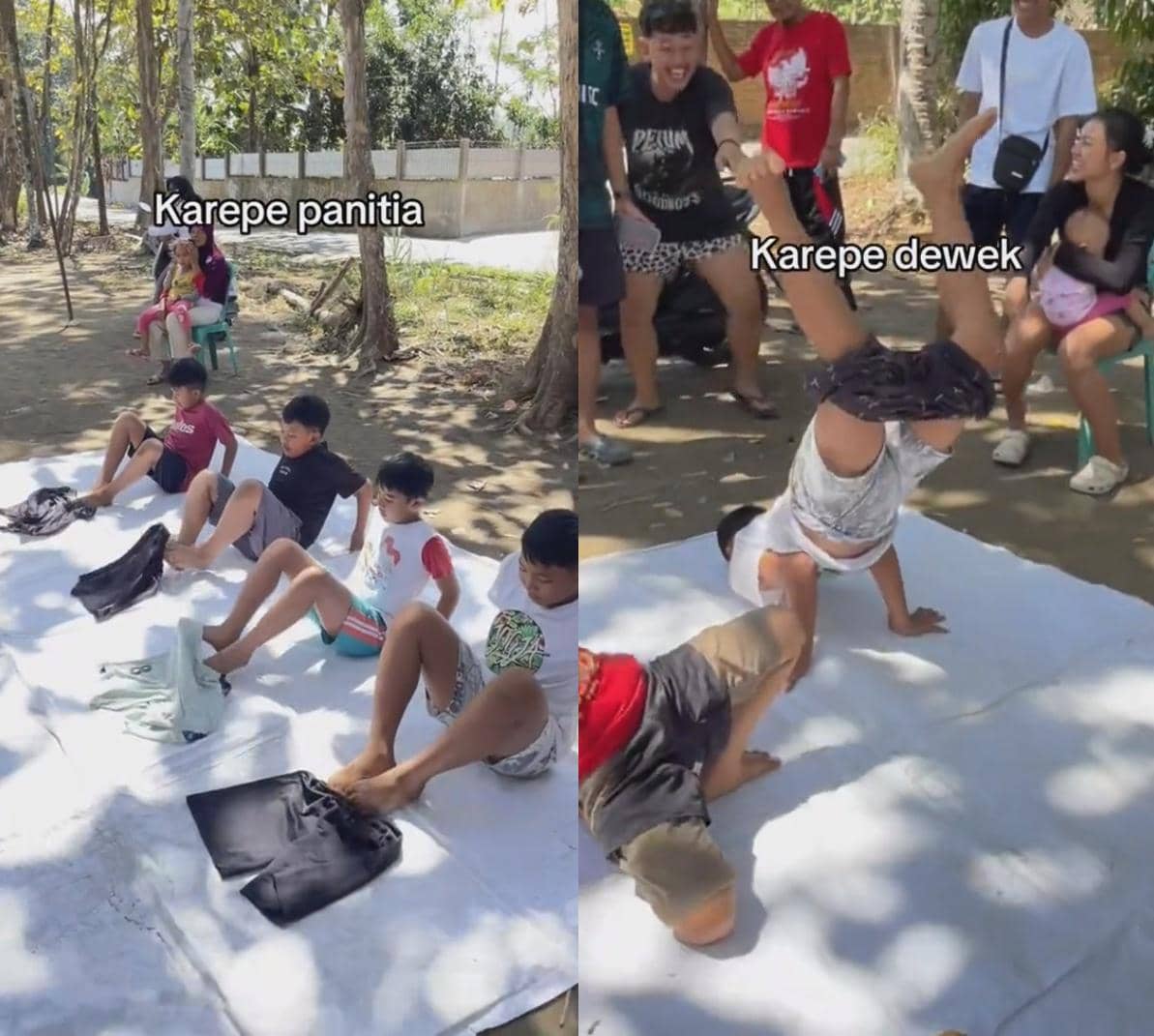 Meme membandingkan maksud panitia dengan keinginan peserta dalam perlombaan perayaan 17 Agustus.