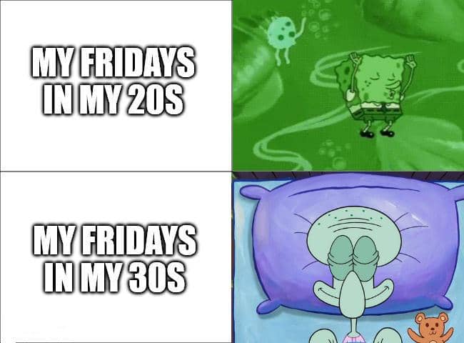 meme SpongeBob tentang bersantai