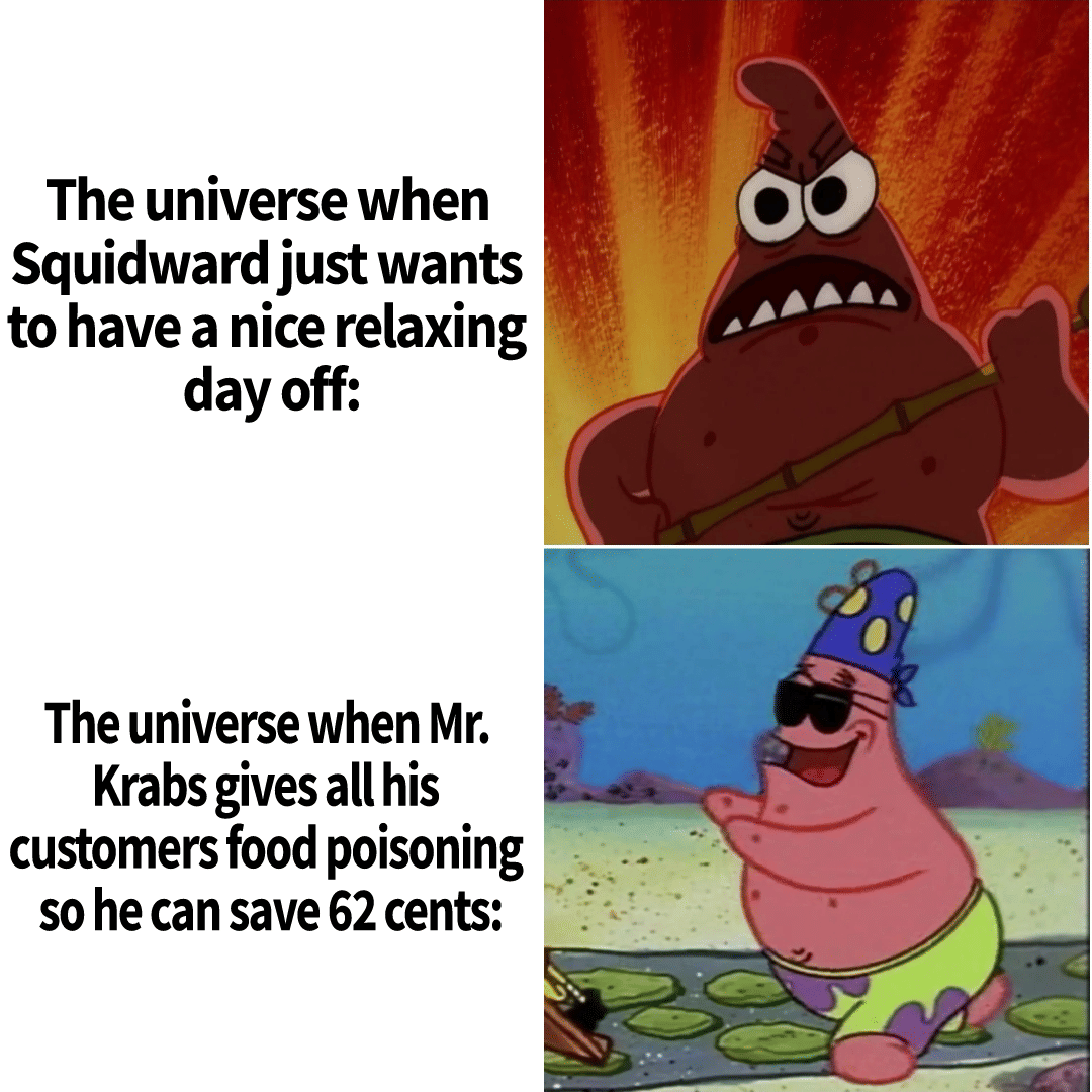 meme SpongeBob tentang bersantai