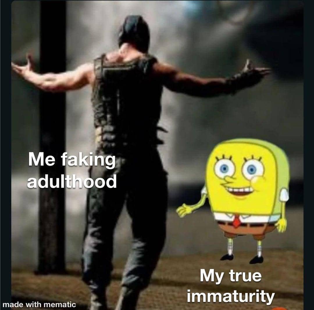 meme SpongeBob tentang kesulitan