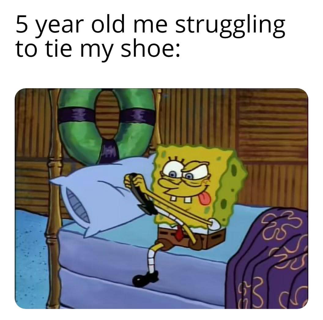 meme SpongeBob tentang kesulitan