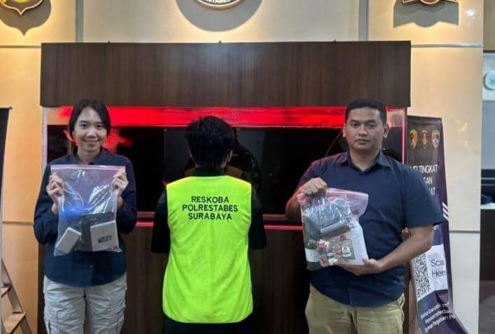 Satresnarkoba Polrestabes Surabaya Bongkar Pembuat Tembakau Sintesis