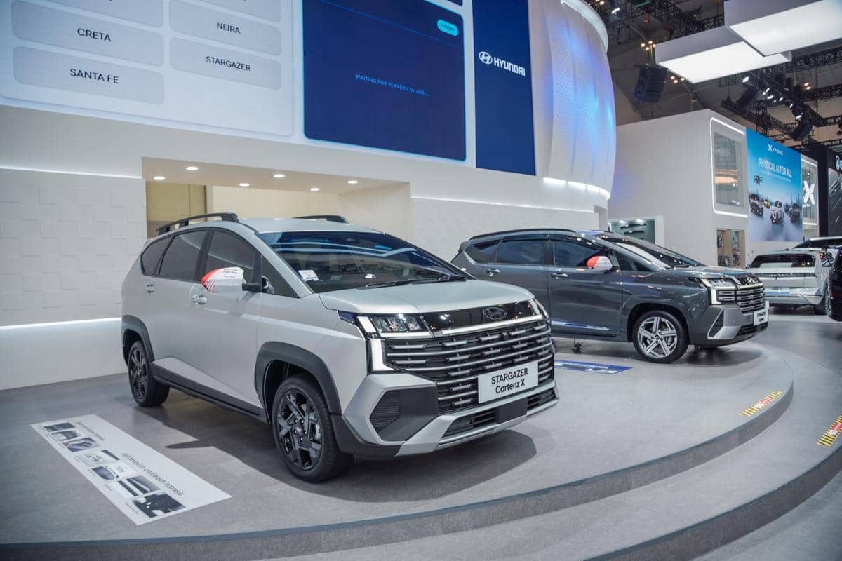 Hyundai Stargazer Cartenz menjadi salah satu kendaraan yang dipamerkan pada ajang GIIAS 2026 di area otomotif.