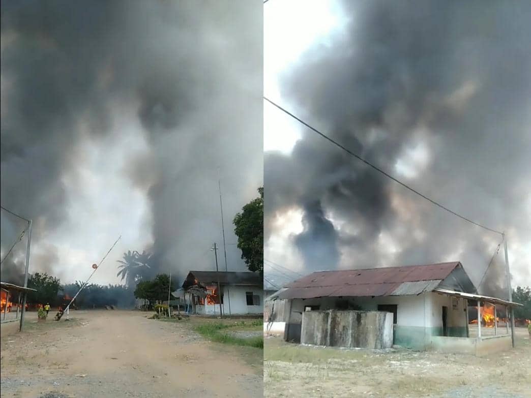 Kericuhan Anak Tuha Lamteng, Warga Bakar Fasilitas Kantor PT BSA