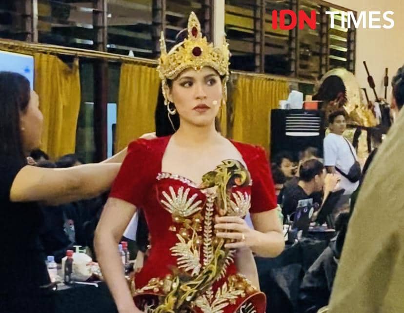 Potret Raisa saat mengikuti Latihan Akbar Pagelaran Sabang Merauke 2026 di Yogyakarta, Selasa, 11 Agustus 2026.