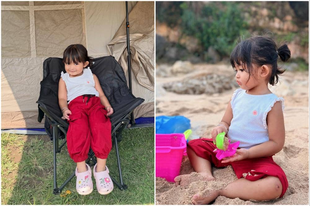 8 Potret Cunda Anak Denny Caknan Camping di Tepi Sungai, Happy!