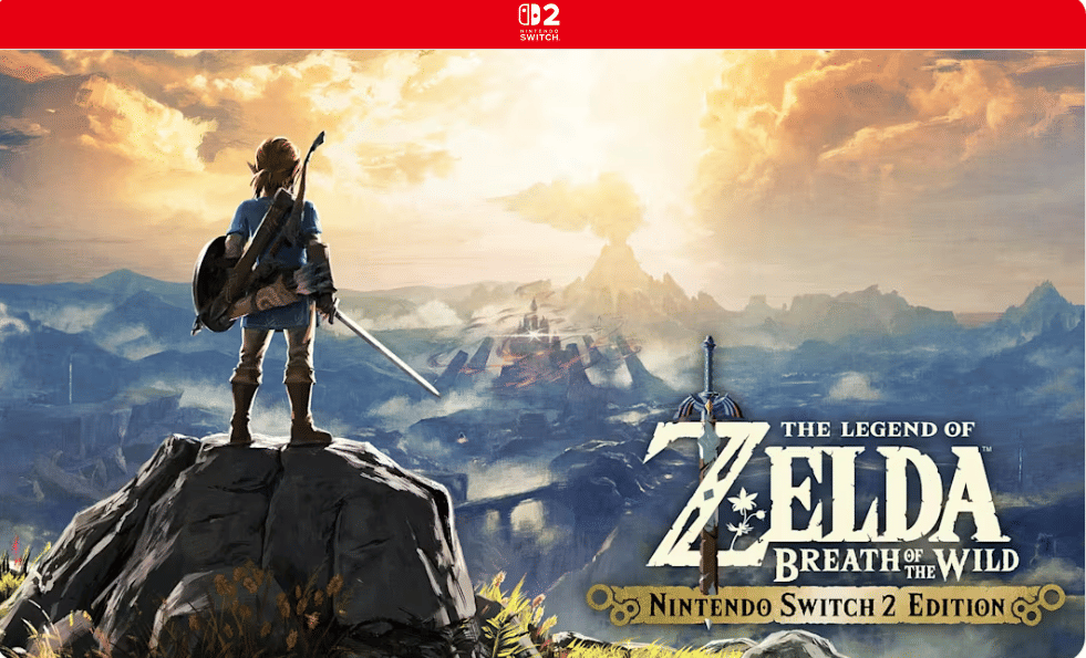 Tampilan promosi The Legend of Zelda: Breath of the Wild – Nintendo Switch 2 Edition dari Nintendo.
