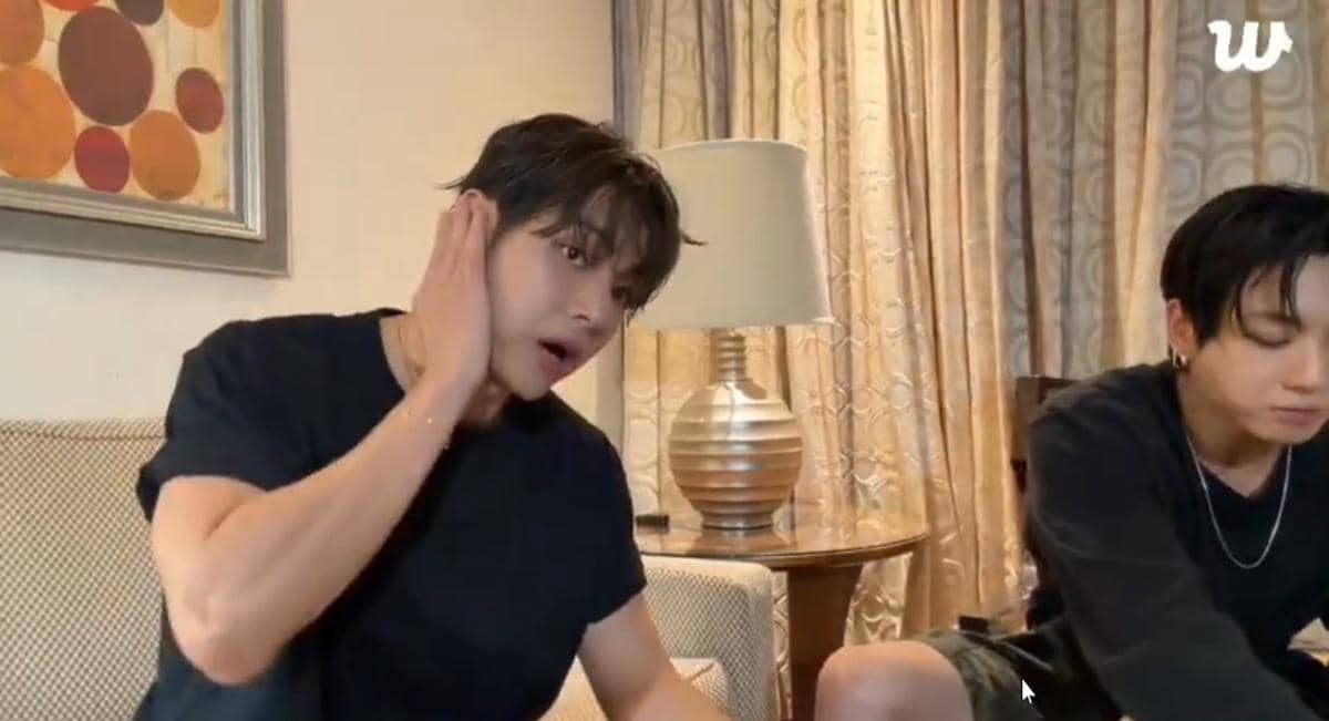 cuplikan siaran langsung V dan Jungkook BTS di Weverse