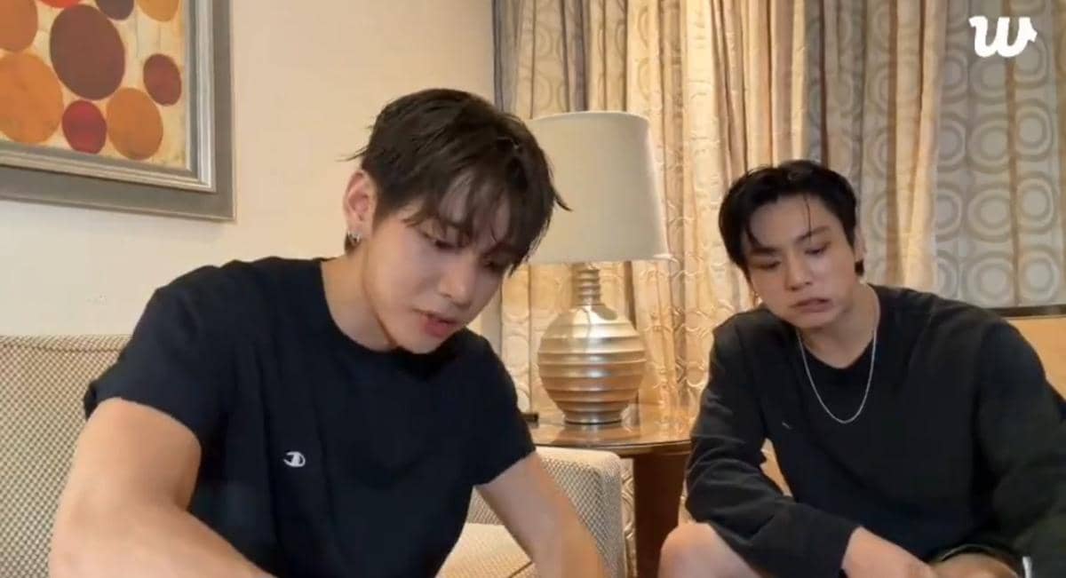 cuplikan siaran langsung V dan Jungkook BTS di Weverse