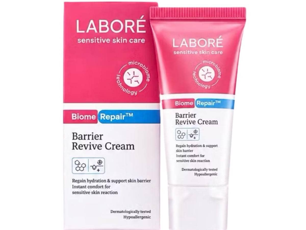 Labore Barrier Revive Cream, krim perawatan dengan kemasan bermerek Labore, ditampilkan dalam katalog Shopee Indonesia.
