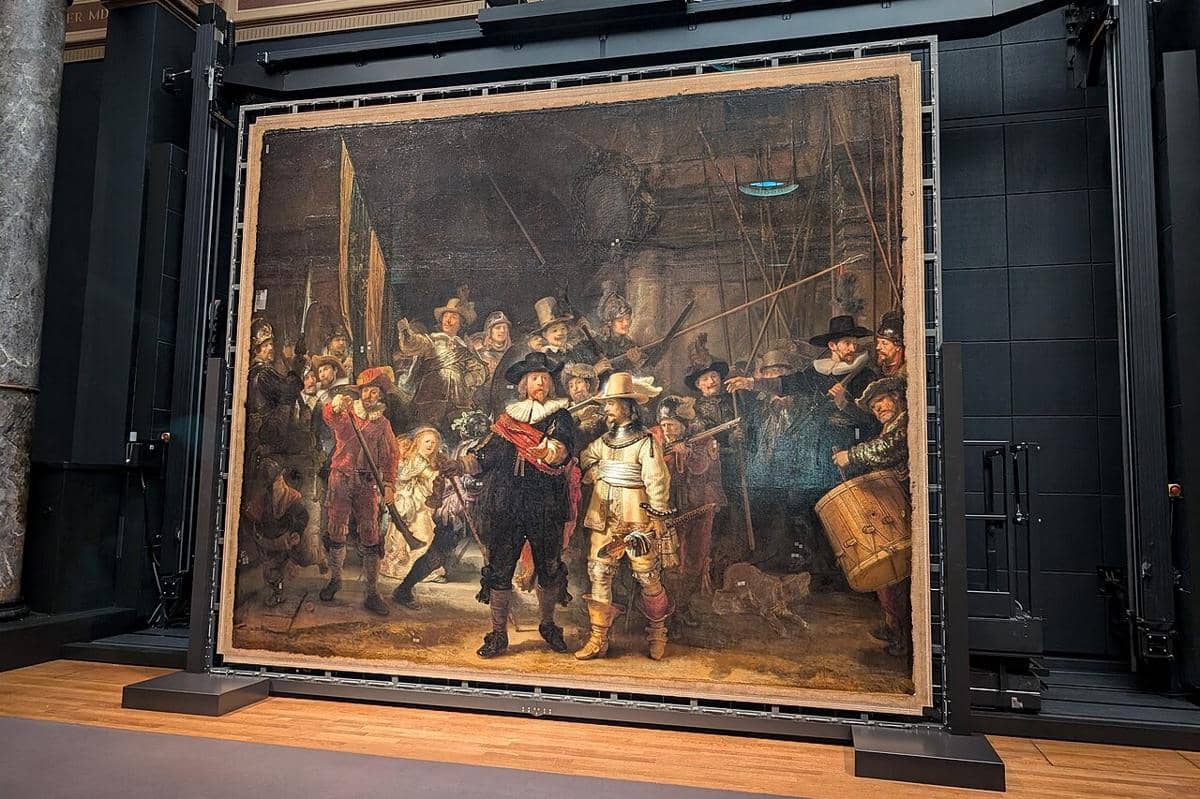 Lukisan The Night Watch karya Rembrandt, salah satu karya seni yang pernah disembunyikan di Maastricht selama Perang Dunia II