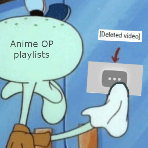meme anime tentang playlist lagu