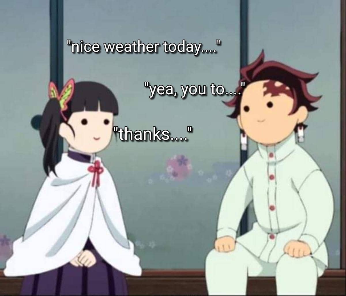 meme anime tentang momen canggung