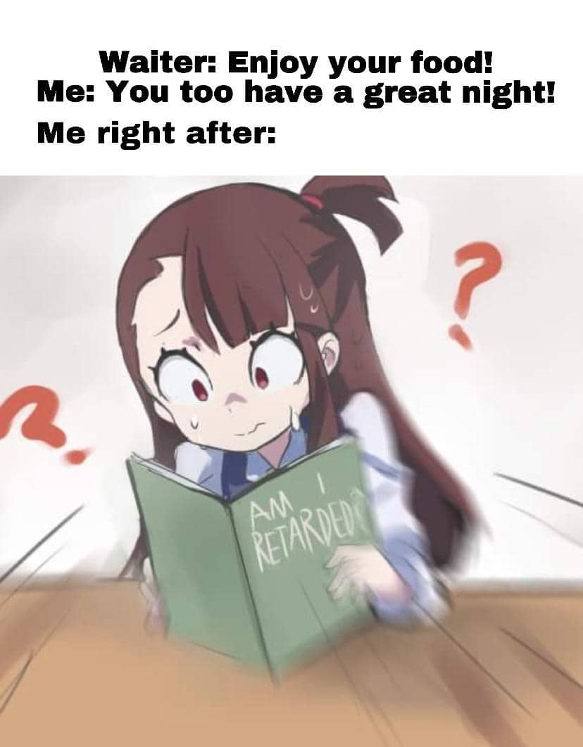 meme anime tentang momen canggung