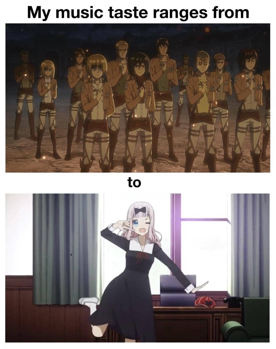 meme anime tentang playlist lagu